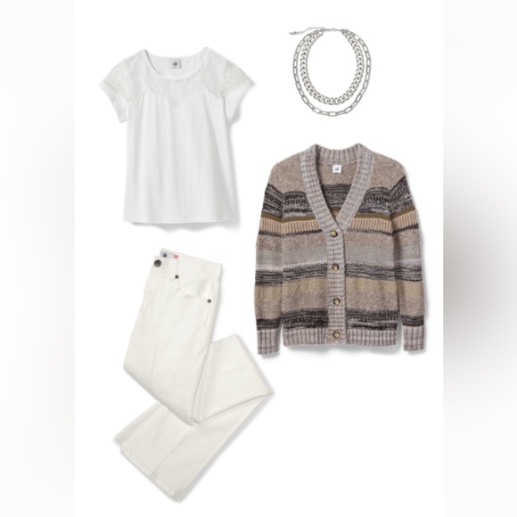 cabi NWT Flirt Tee, White, size LARGE, Fall 23 - Picture 5 of 5